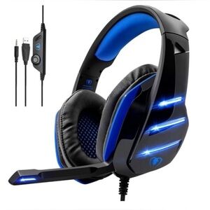 Gaming Headset with Microphone - Black & Blue